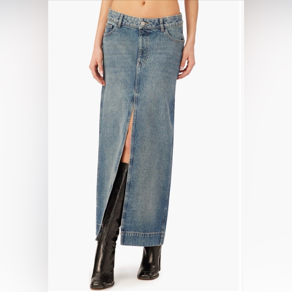 DL1961 Women's Blue Denim Maxi Skirt - Picture 2 of 9